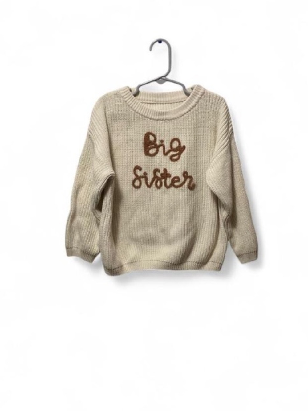 Big Sister Cream Knit Sweater 5T